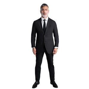 Black by Vera Wang Men’s Tuxedo Jacket, Black Formal jacket, Size 39R Sl…